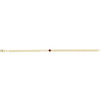 Bezel-Set Solitaire Curb Link Bracelet
