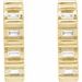 Straight Baguette Hoop Earrings