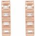 Straight Baguette Hoop Earrings