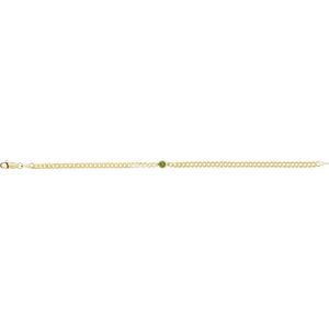 Bezel-Set Solitaire Curb Link Bracelet
