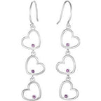 Triple Heart Earrings