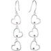 Triple Heart Earrings