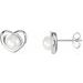 Pearl Heart Earrings