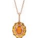Cabochon Halo-Style Necklace or Pendant