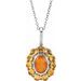 Cabochon Halo-Style Necklace or Pendant