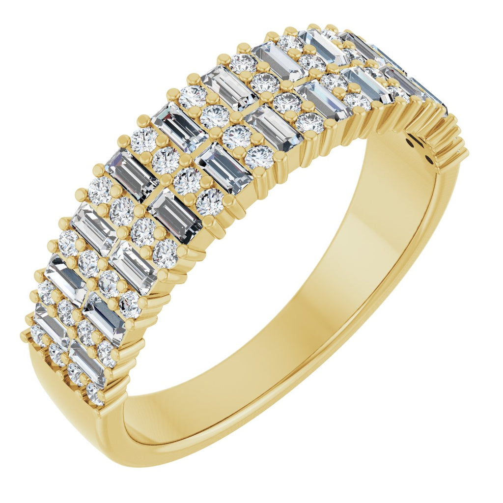 Double Row Anniversary Band