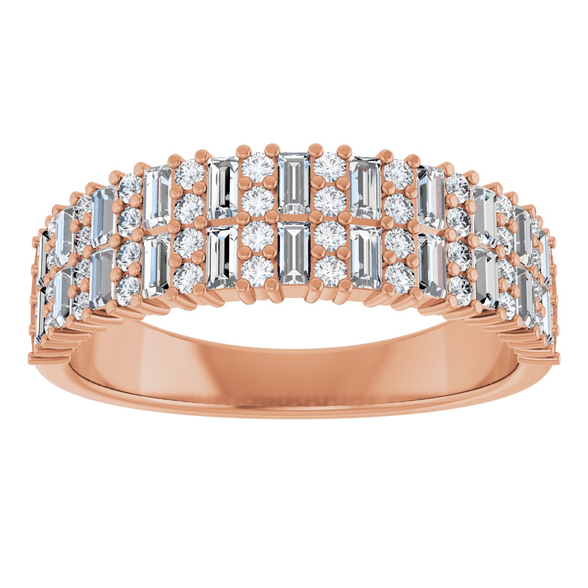 Double Row Anniversary Band