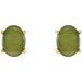 Oval 4-Prong Cabochon Earrings