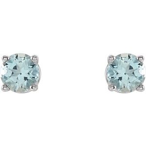Round 4-Prong Lightweight Stud Earrings