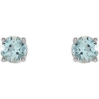 Round 4-Prong Lightweight Stud Earrings
