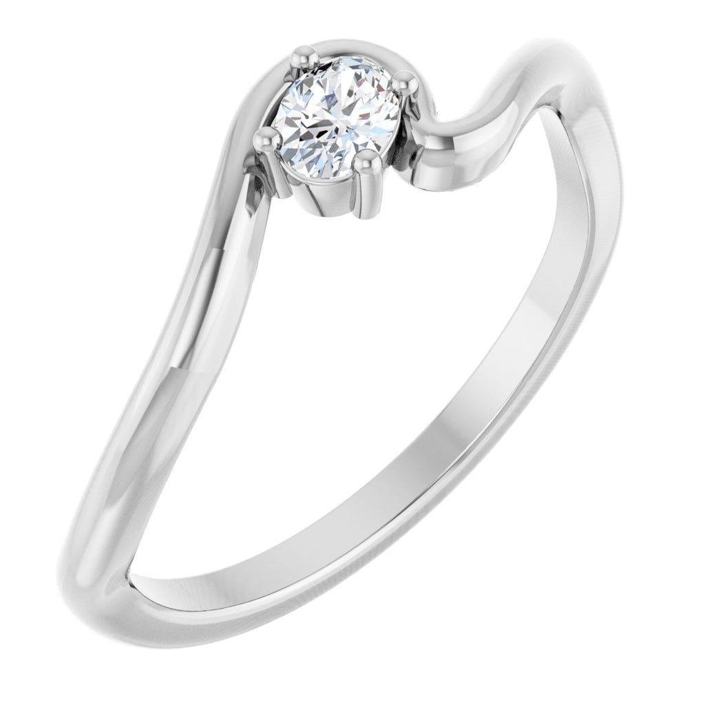 Solitaire Freefrom Ring