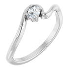 Solitaire Freefrom Ring