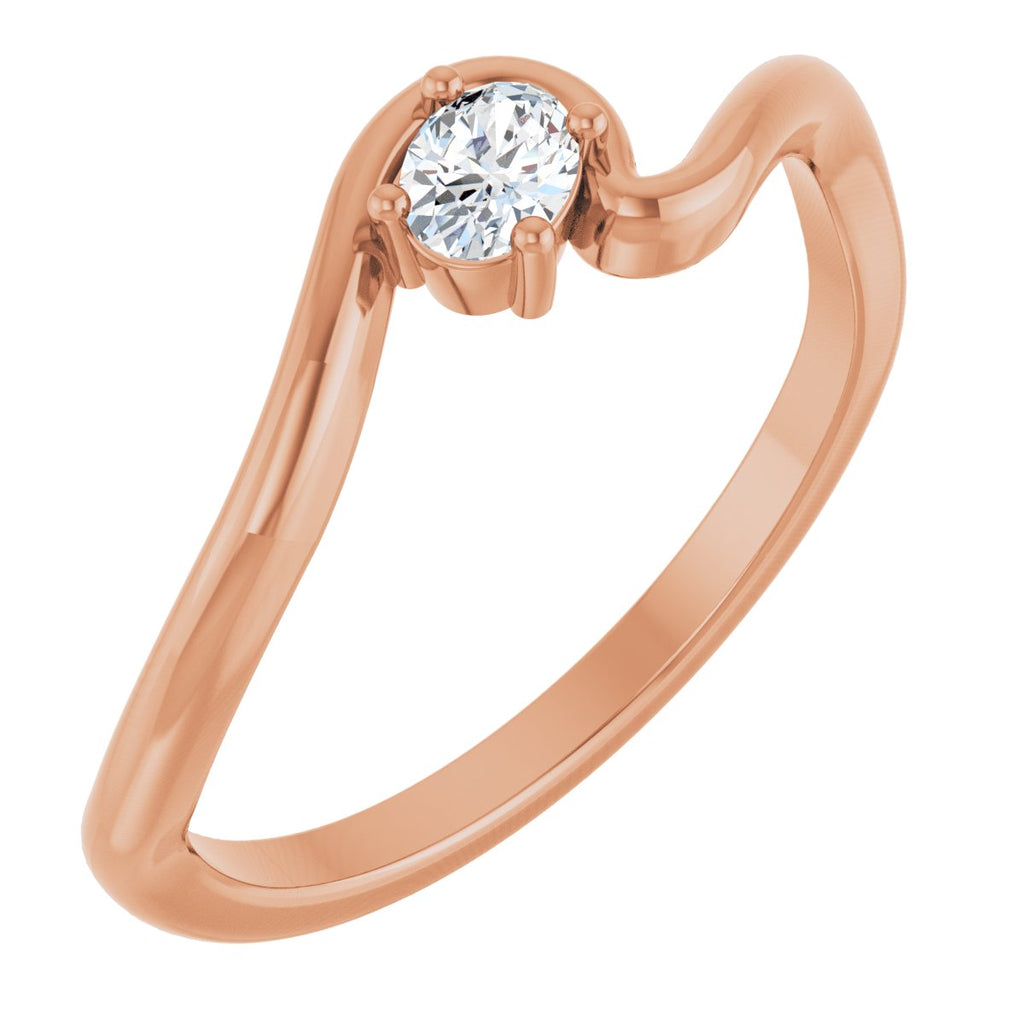 Solitaire Freefrom Ring