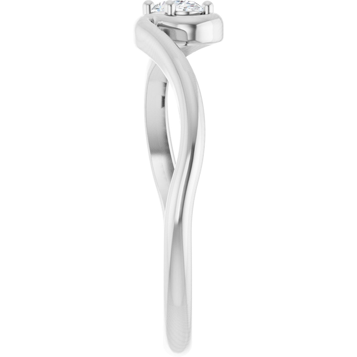 Solitaire Freefrom Ring
