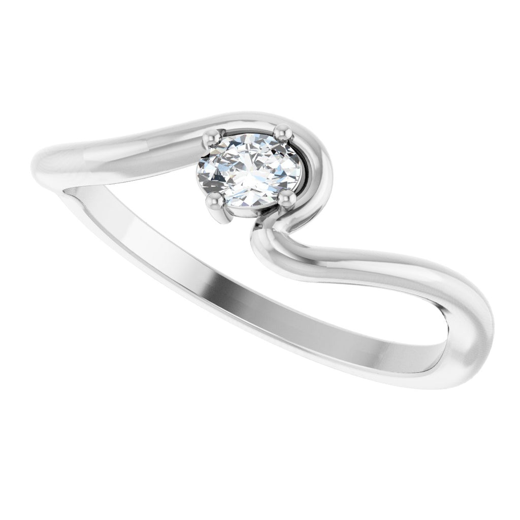 Solitaire Freefrom Ring