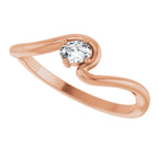 Solitaire Freefrom Ring
