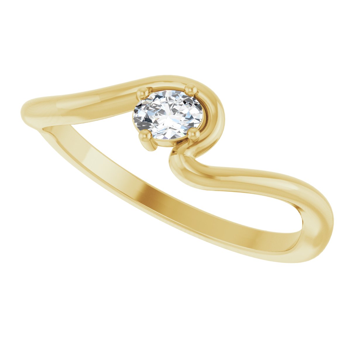Solitaire Freefrom Ring
