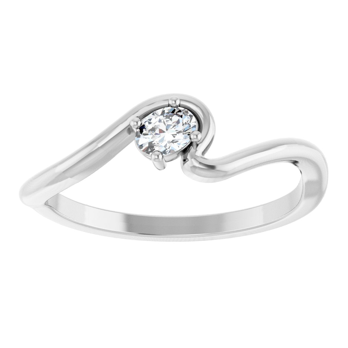 Solitaire Freefrom Ring