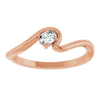 Solitaire Freefrom Ring