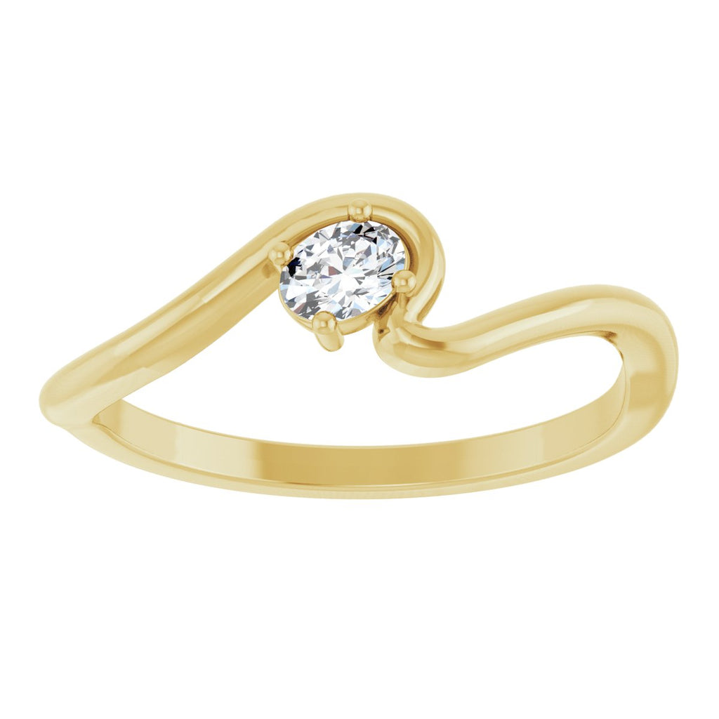 Solitaire Freefrom Ring