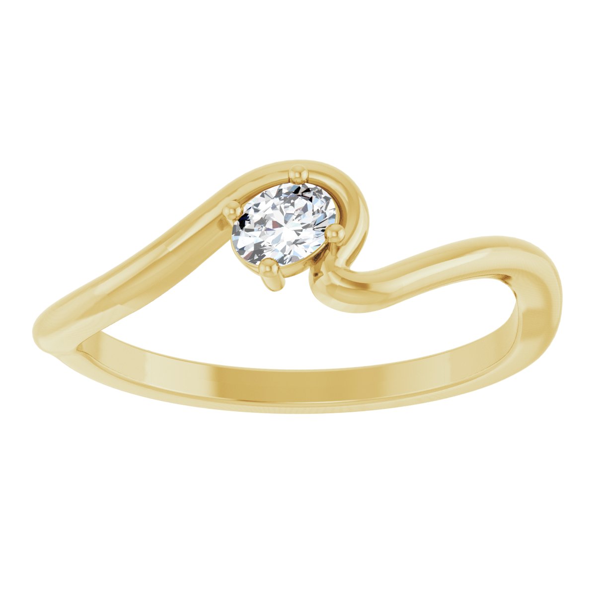 Solitaire Freefrom Ring