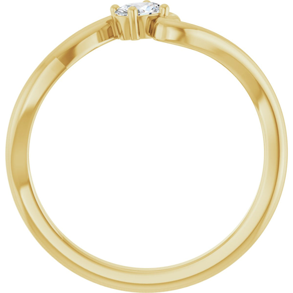 Solitaire Freefrom Ring