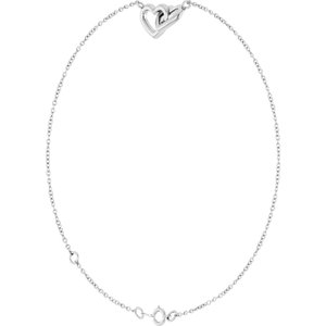 Interlocking Hearts Link Bracelet