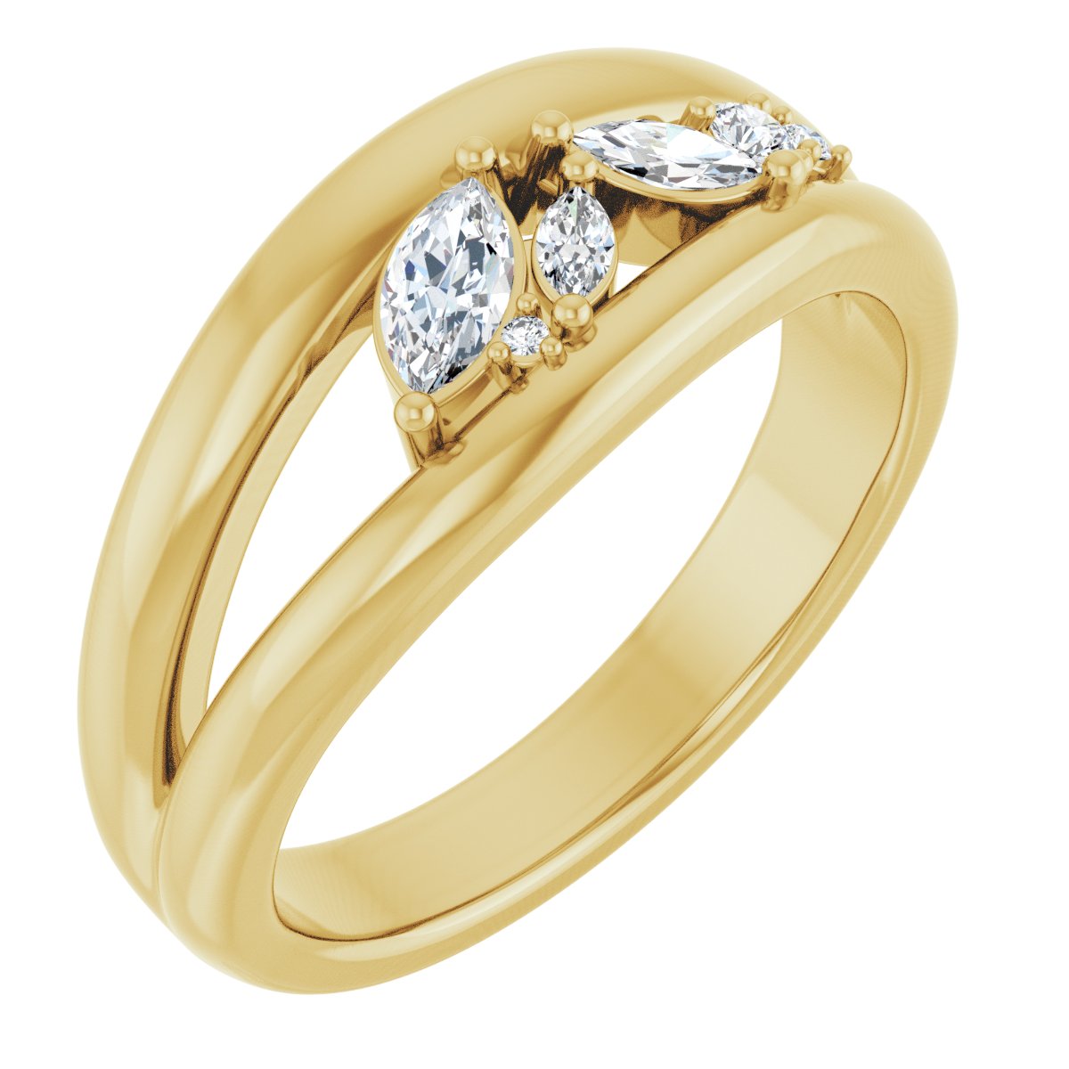 Accented Negative Space Ring