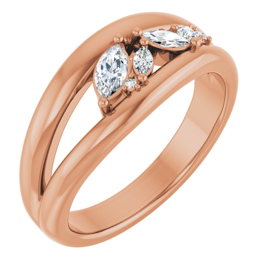 Accented Negative Space Ring