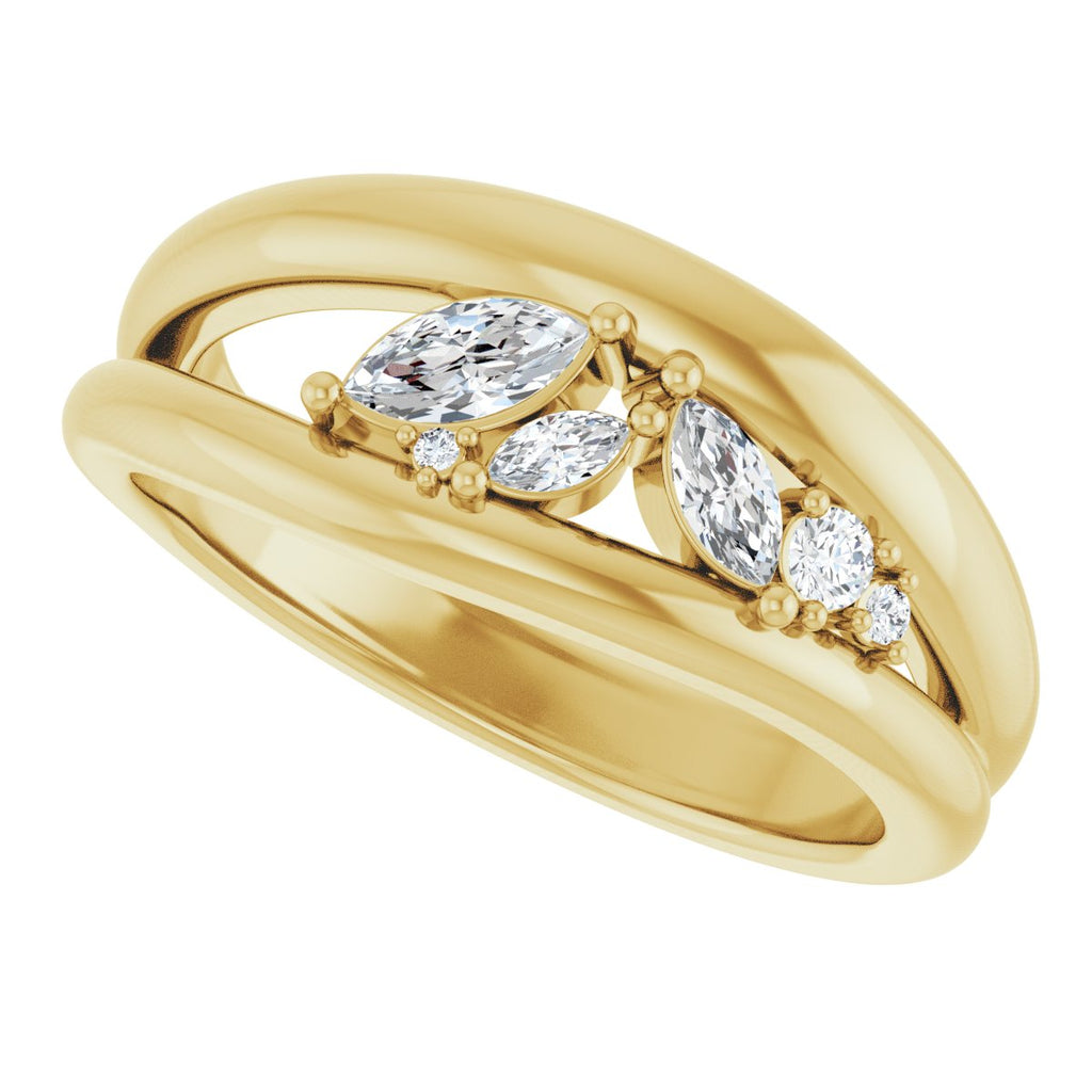 Accented Negative Space Ring