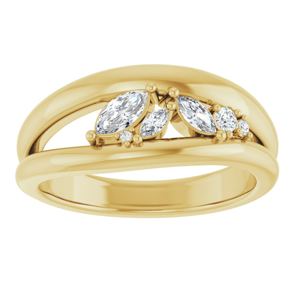 Accented Negative Space Ring