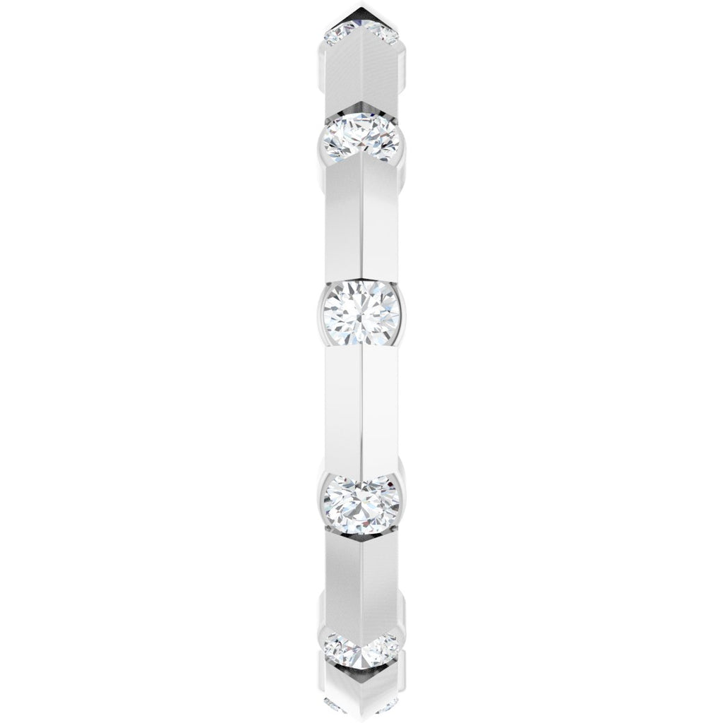 Channel-Set Knife Eternity Band
