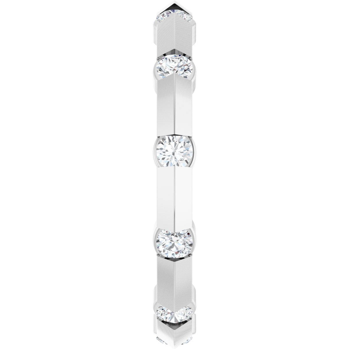Channel-Set Knife Eternity Band