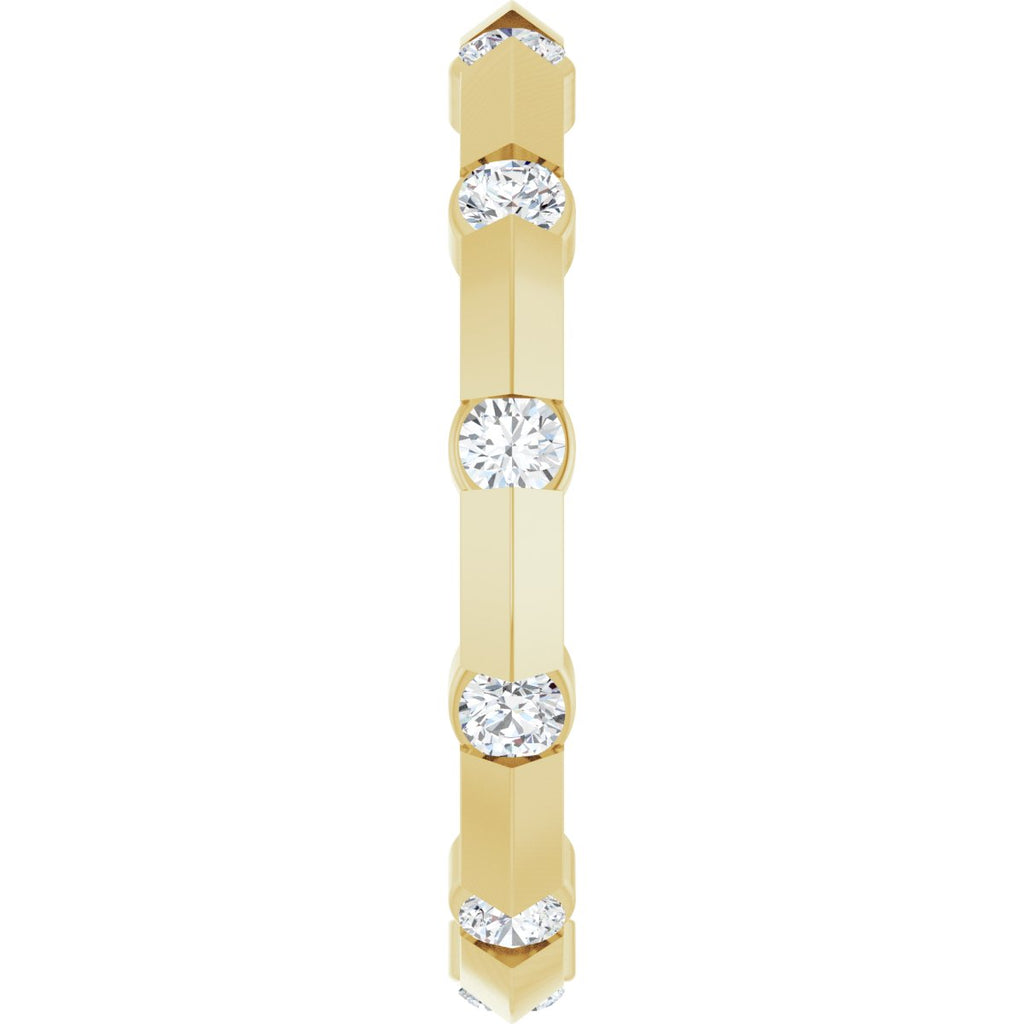 Channel-Set Knife Eternity Band
