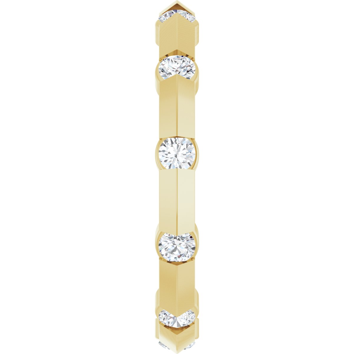 Channel-Set Knife Eternity Band
