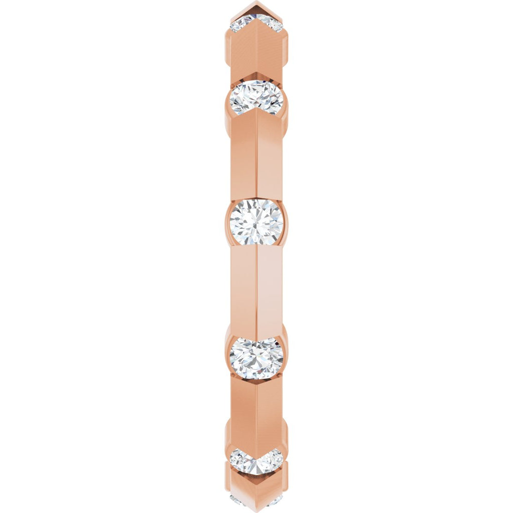 Channel-Set Knife Eternity Band