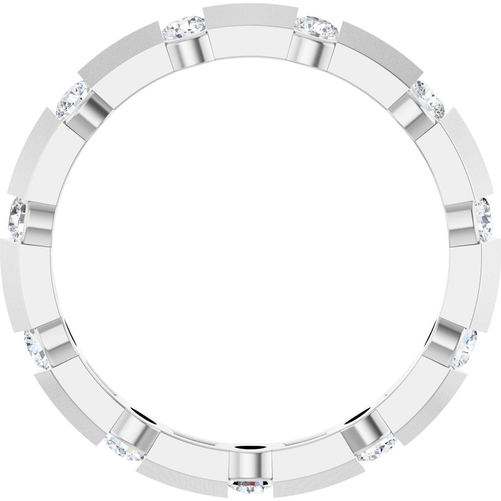 Channel-Set Knife Eternity Band