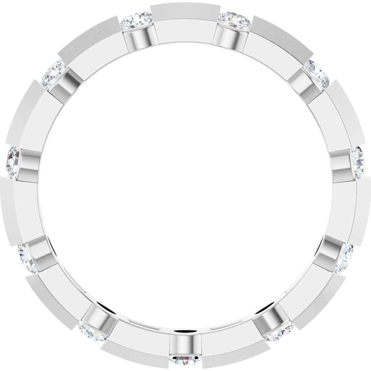 Channel-Set Knife Eternity Band