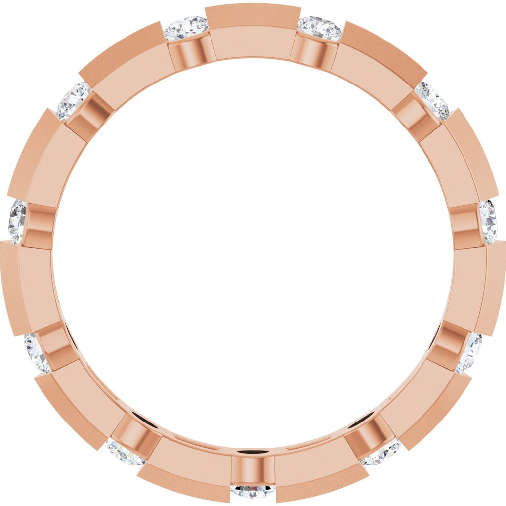 Channel-Set Knife Eternity Band