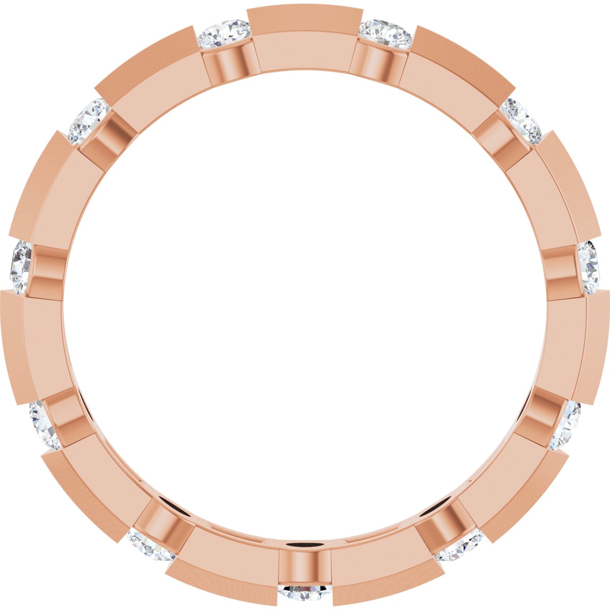 Channel-Set Knife Eternity Band