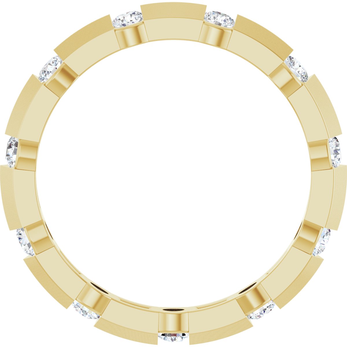 Channel-Set Knife Eternity Band