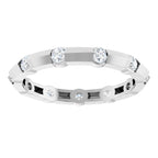 Channel-Set Knife Eternity Band