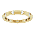 Channel-Set Knife Eternity Band