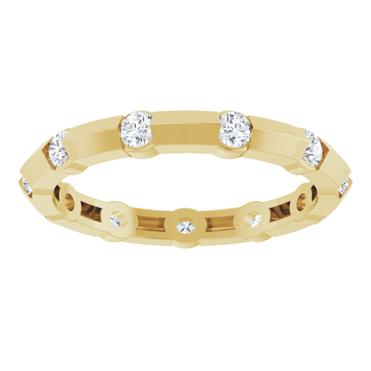 Channel-Set Knife Eternity Band