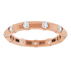 Channel-Set Knife Eternity Band