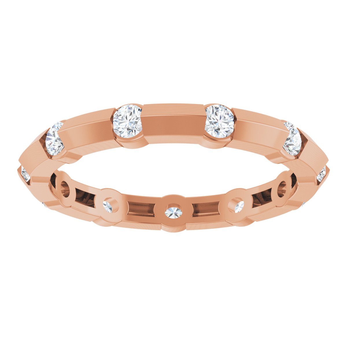 Channel-Set Knife Eternity Band