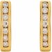 Channel-Set J-Hoop Earrings