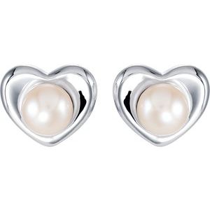 Pearl Heart Earrings