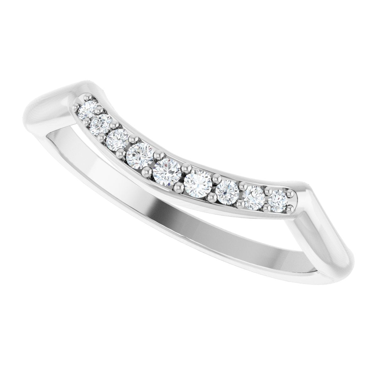 Double Claw-Prong Three-Stone Engagement Ring or Band