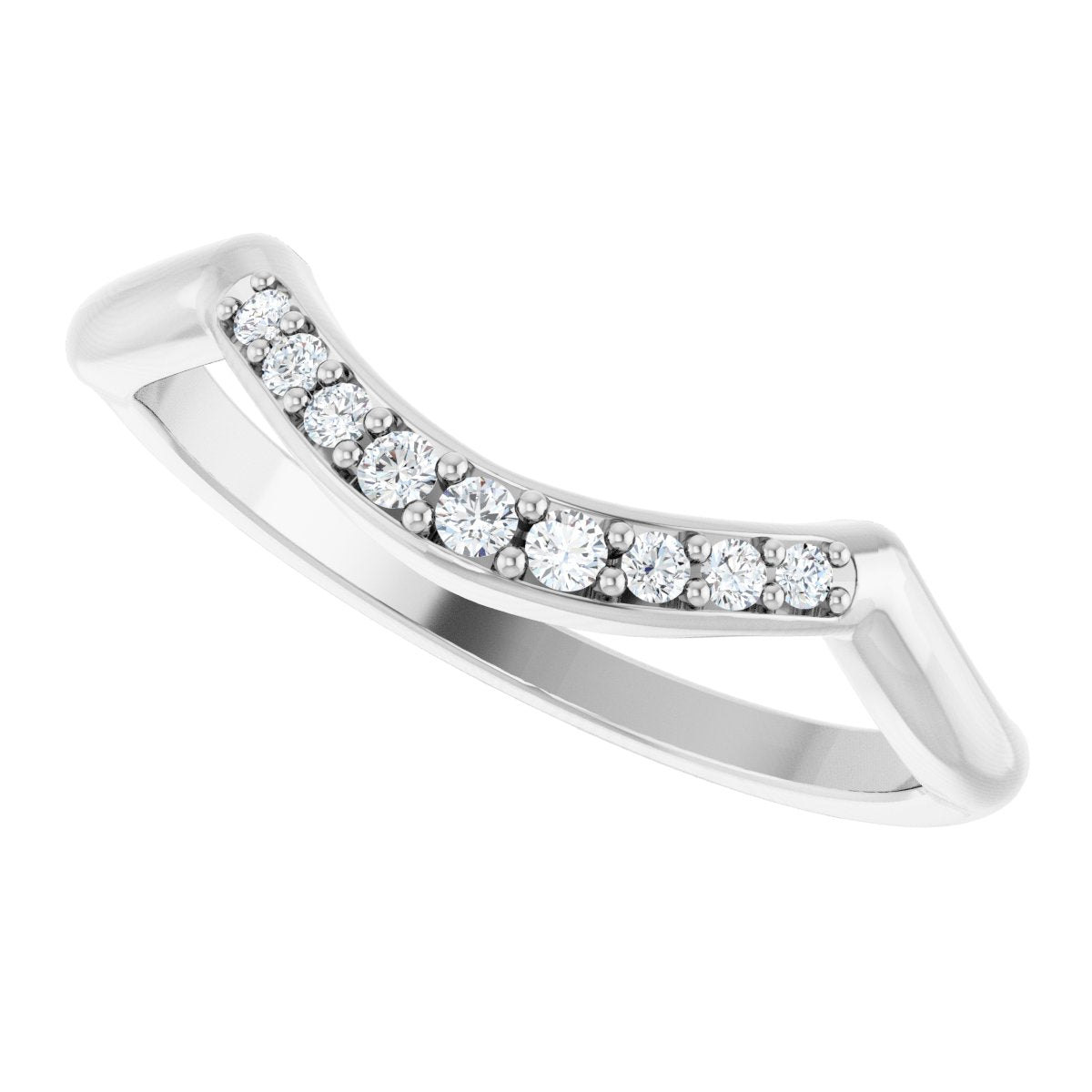 Double Claw-Prong Three-Stone Engagement Ring or Band